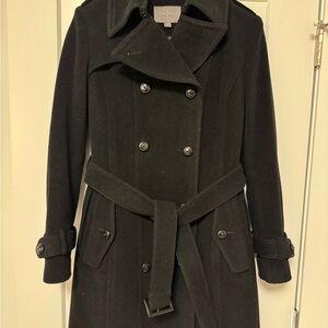 Cole Haan Women's Black Double-breasted Trench Coat